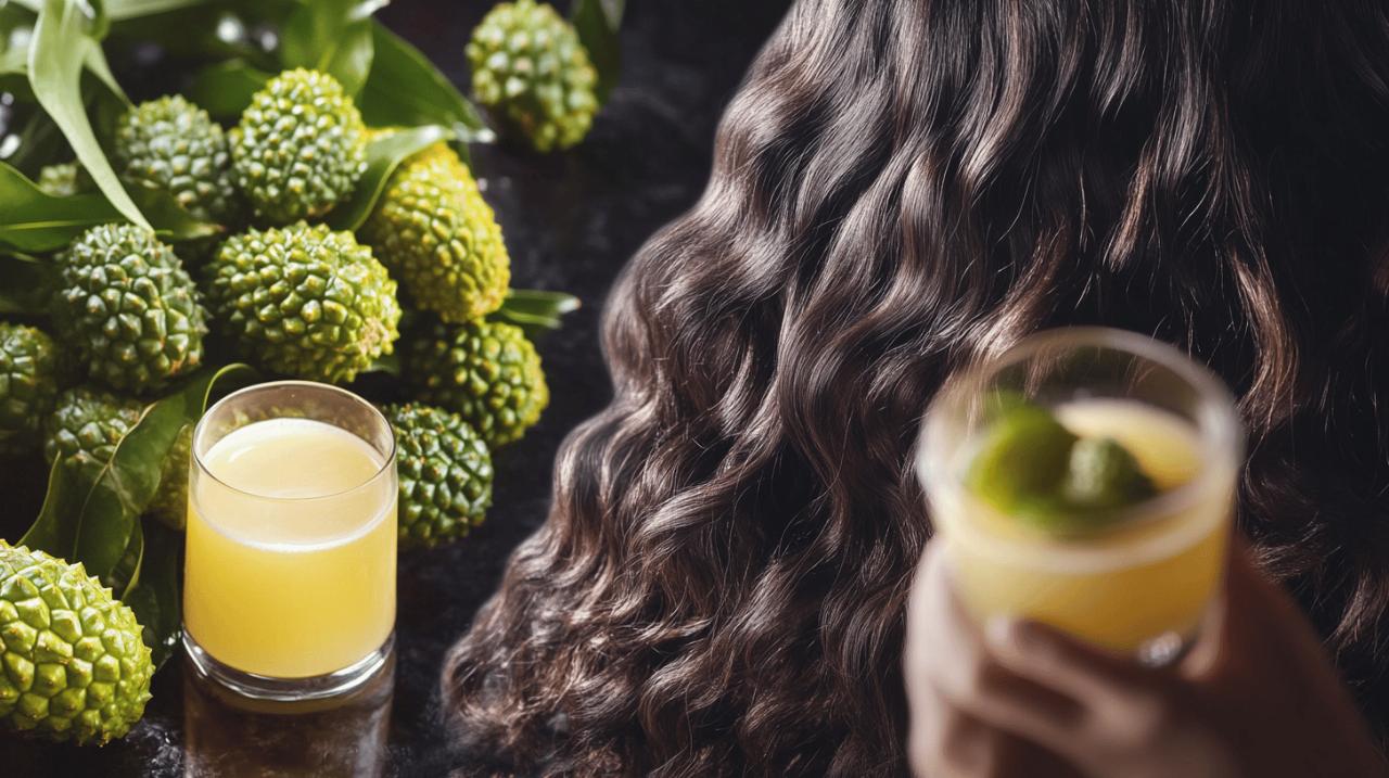 Lire la suite à propos de l’article Jus de Noni : la solution naturelle pour fortifier vos cheveux